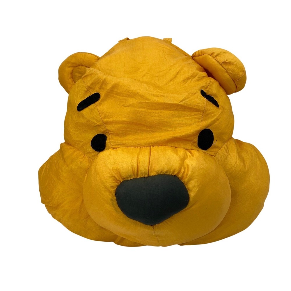 Vintage Disney Pooh Face Head Hanging Pillow Plush Puffalump‎ Pooh 12" 90s